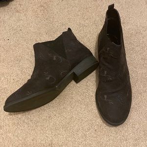 George paisley suede boots